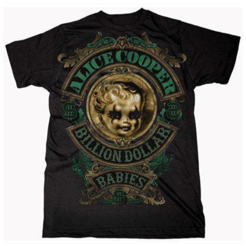 Alice Cooper tričko Billion Dollar Baby Crest Čierna XL