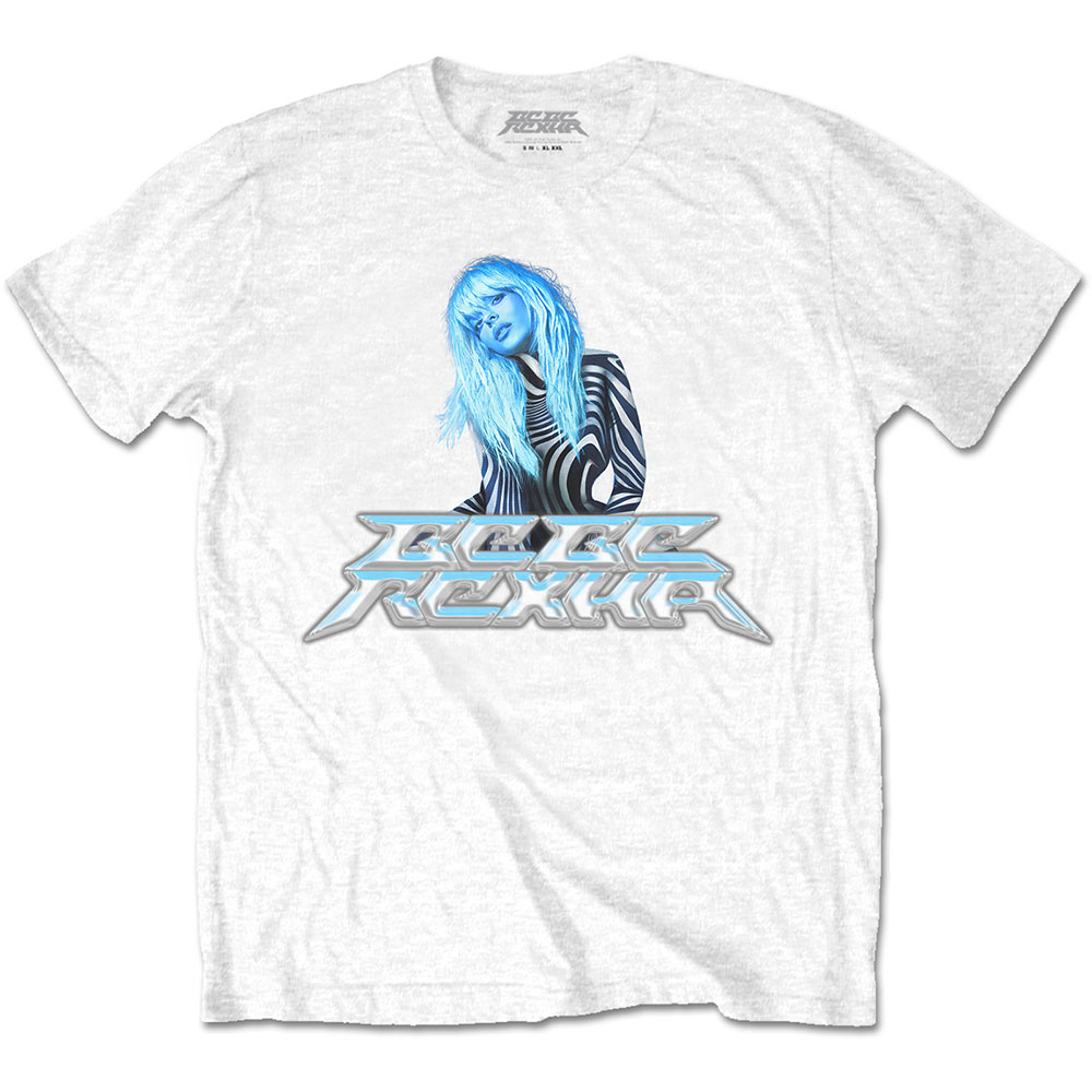 Bebe Rexha tričko Silver Logo Biela XXL