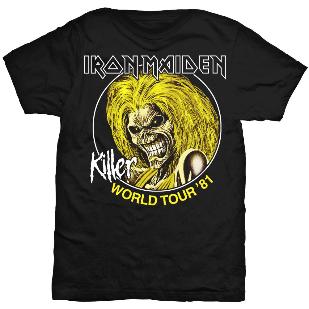 Iron Maiden tričko Killer World Tour 81 Čierna M
