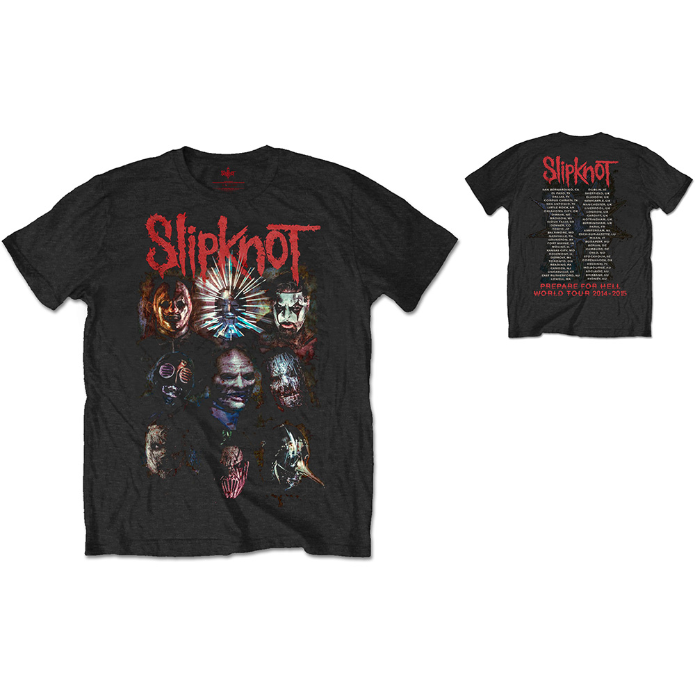 Slipknot tričko Prepare for Hell 2014-2015 Tour Čierna XL