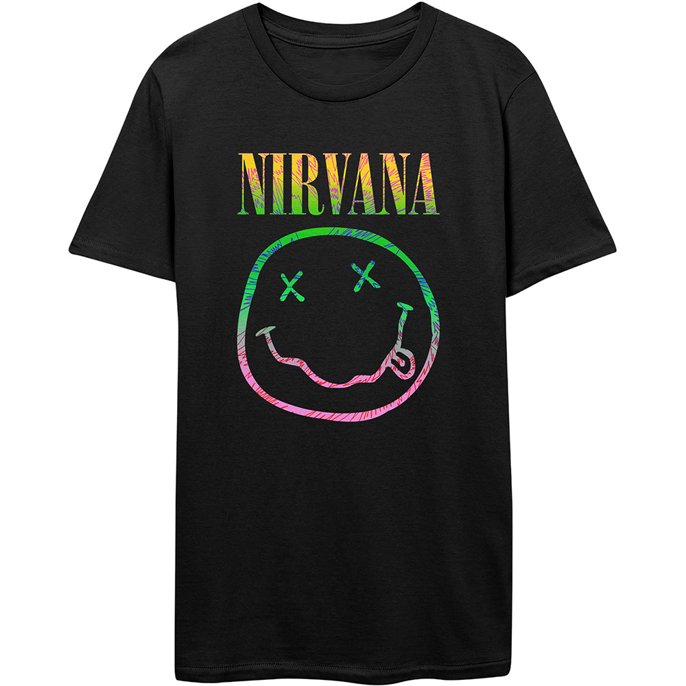Nirvana tričko Sorbet Ray Smiley Čierna XL