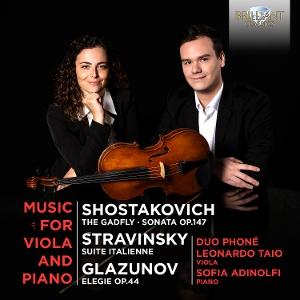 E-shop MUSIC FOR VIOLA AND PIANO BY SHOSTAKOVICH, STRAVINKSY, GLAZUNOV