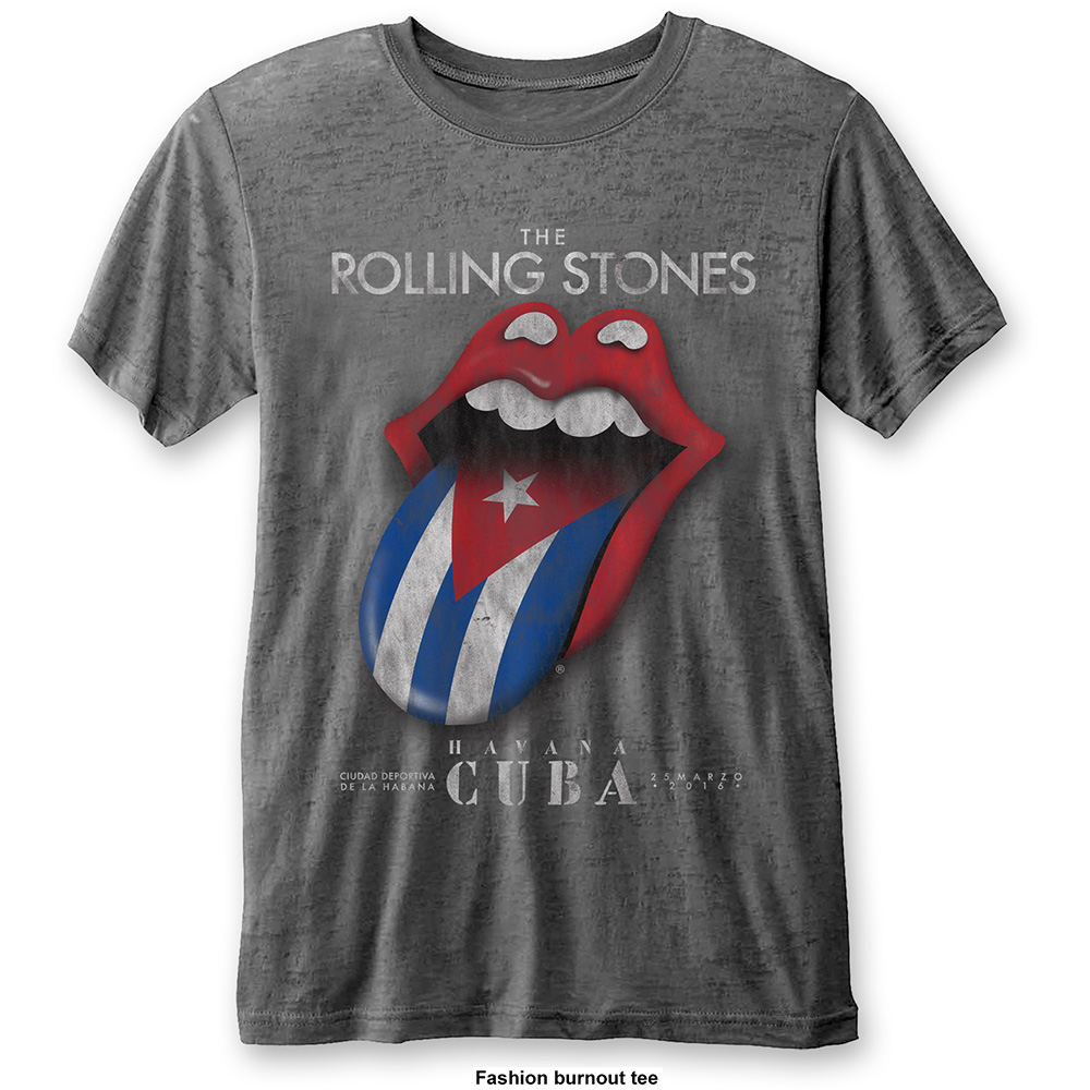 The Rolling Stones tričko Havana Cuba Šedá L