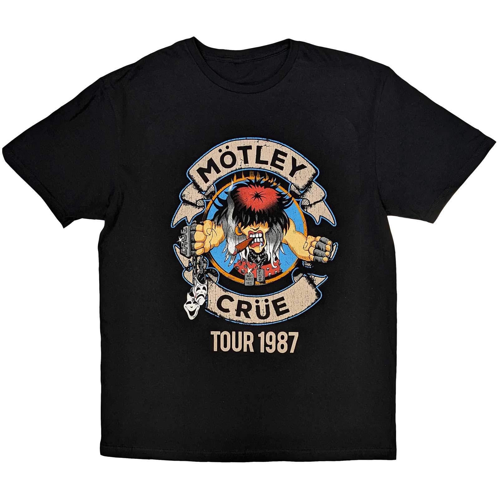 Motley Crue tričko Girls Girls Girls Tour \'87 Čierna XL