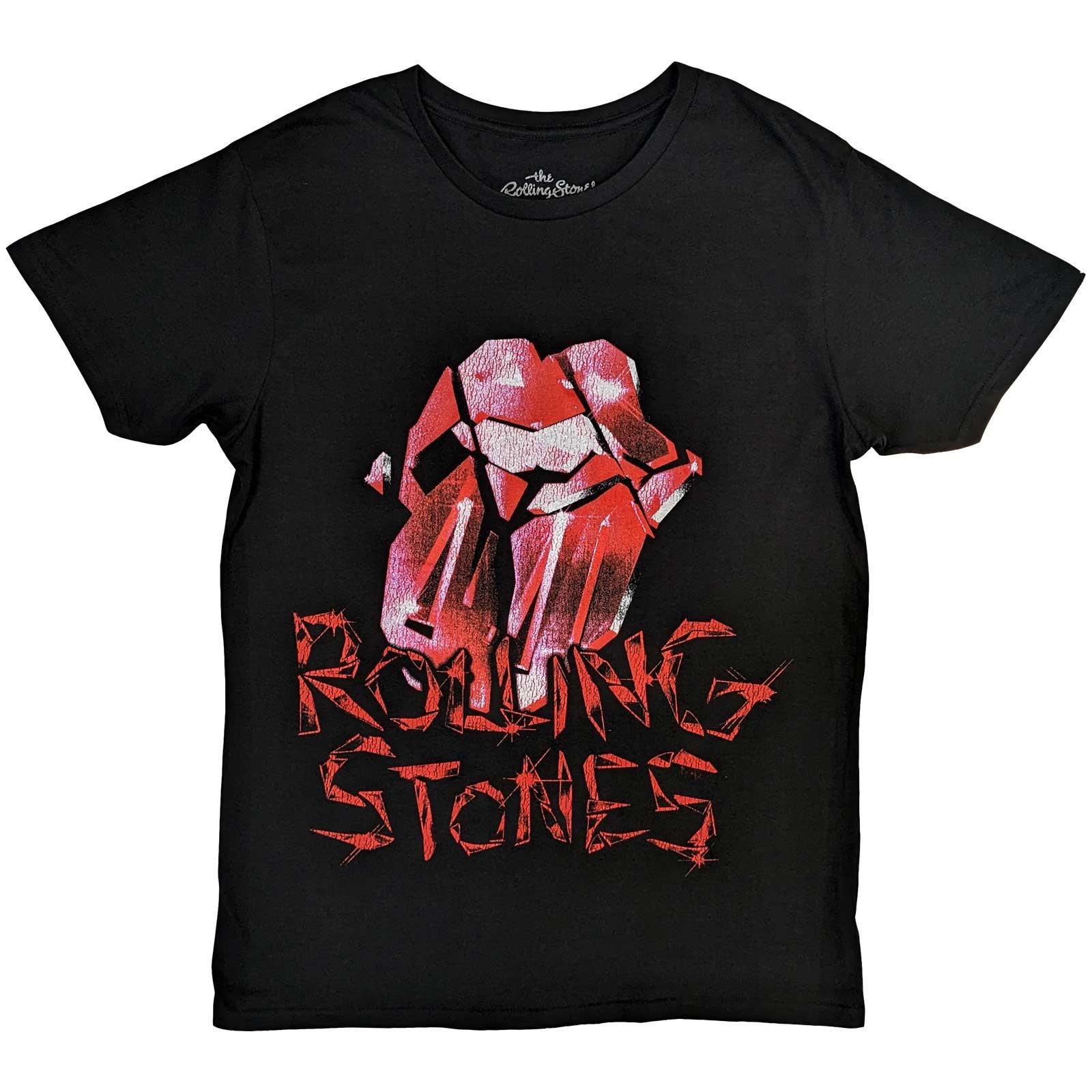 The Rolling Stones tričko Hackney Diamonds Cracked Glass Tongue Čierna XXL