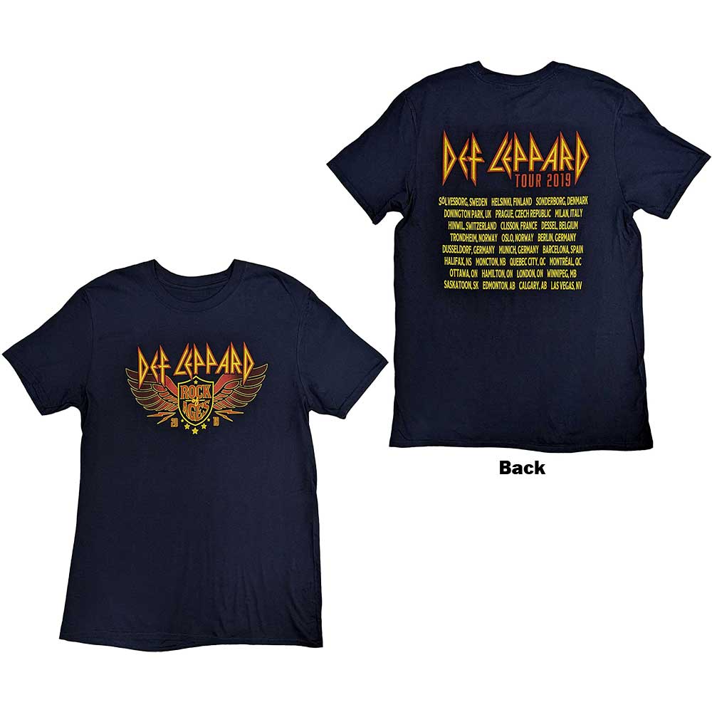 Def Leppard tričko Rock Of Ages Tour 2019 Modrá M