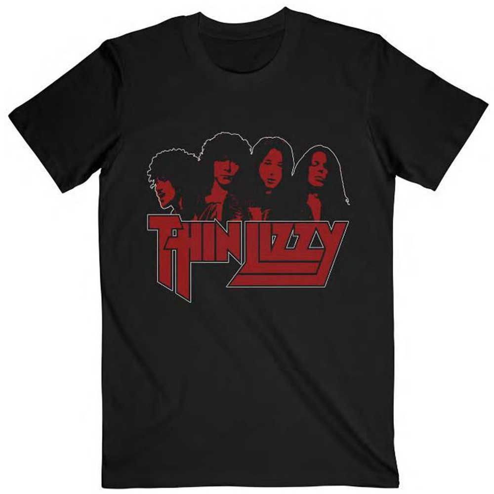 THIN LIZZY tričko Band Photo Logo Čierna XL