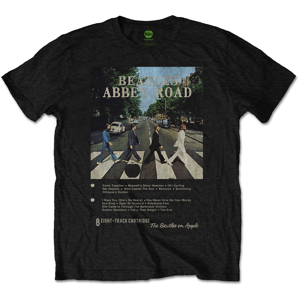 The Beatles tričko Abbey Road 8 Track Čierna M