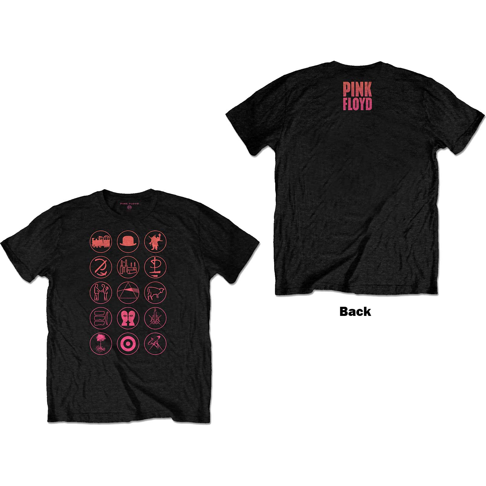 Pink Floyd tričko Symbols Čierna L