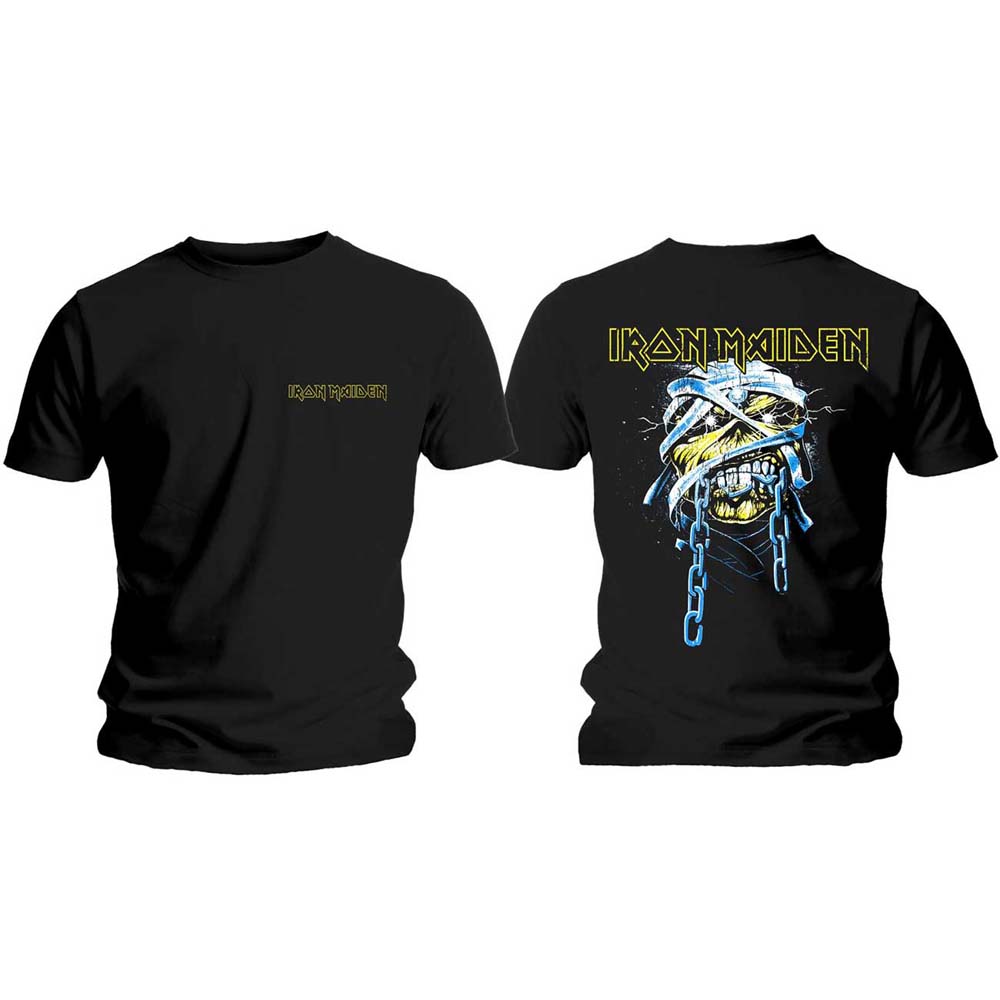 Iron Maiden tričko Powerslave Head & Logo Čierna L