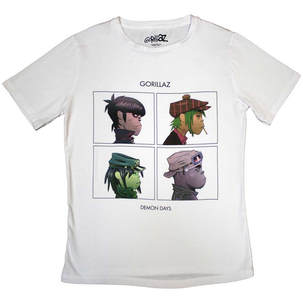 Gorillaz tričko Demon Days Biela XL