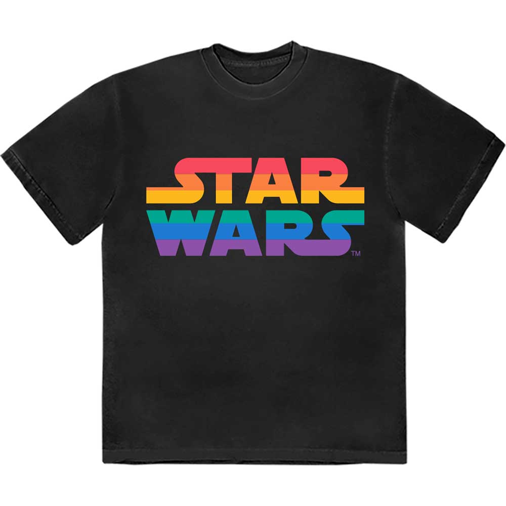 Star Wars tričko Rainbow Logo Čierna S