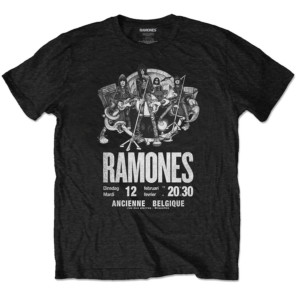 Ramones tričko Belgique Čierna XL