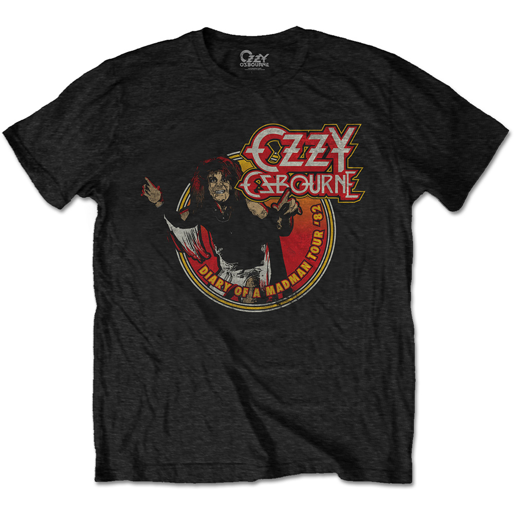 Ozzy Osbourne tričko Diary of a Mad Man Tour 1982 Čierna M