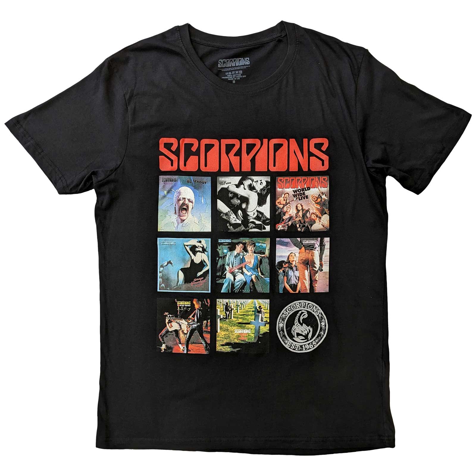 Scorpions tričko Remastered Čierna S