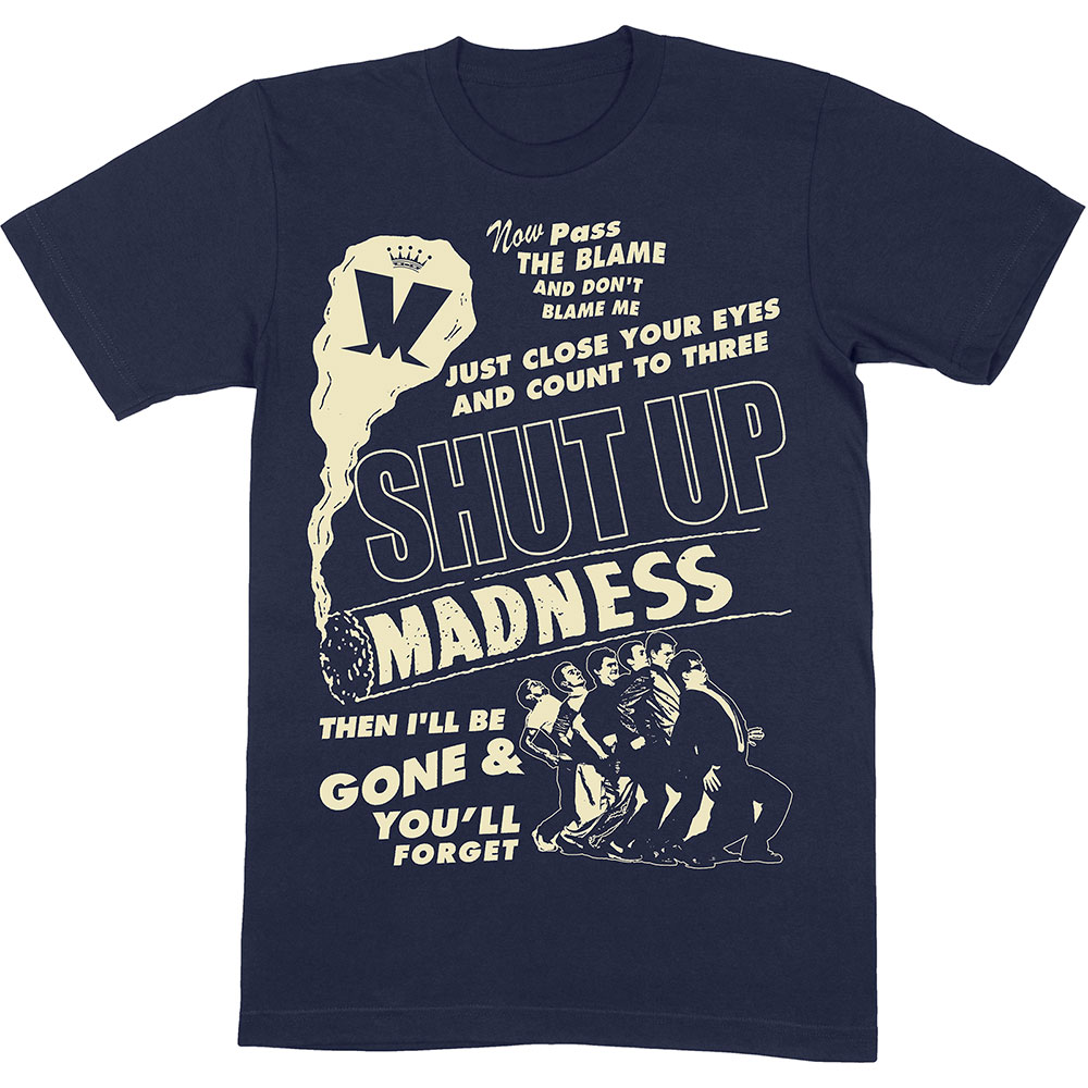 MADNESS tričko Shut Up Modrá L