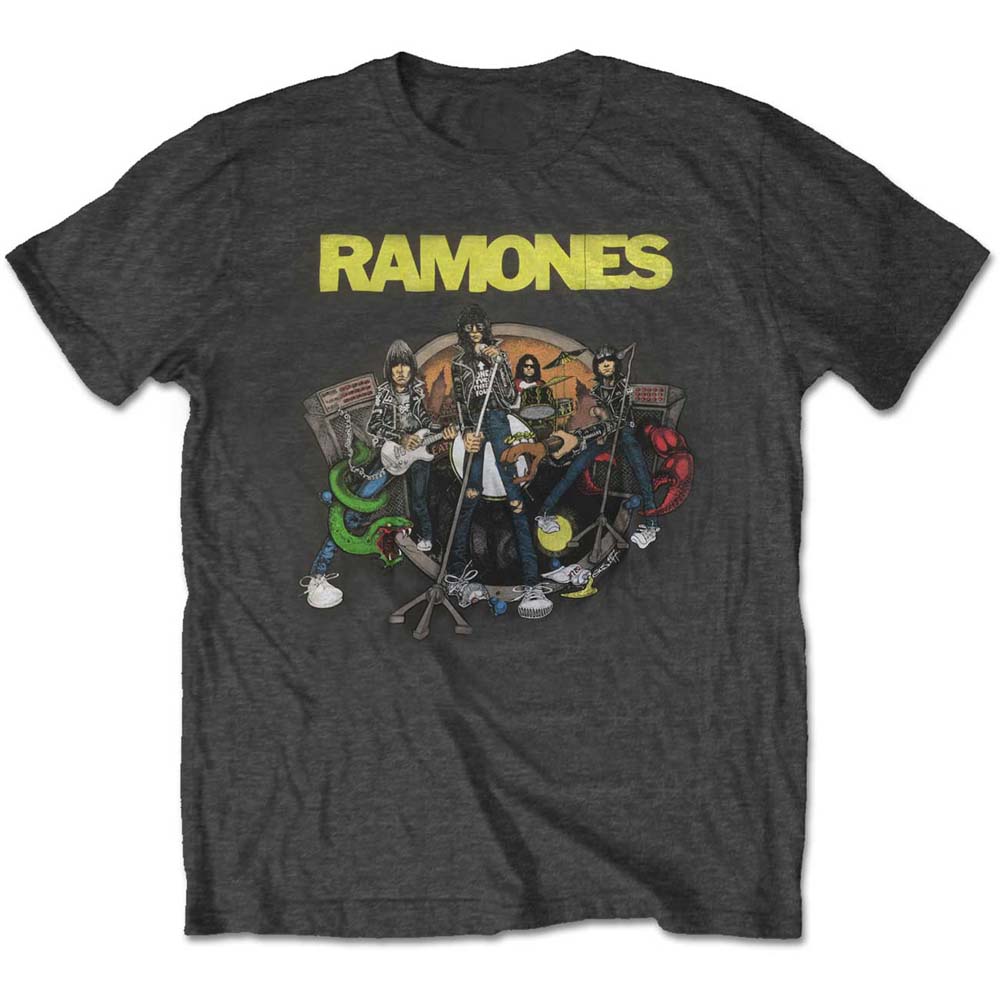 Ramones tričko Road to Ruin Šedá S