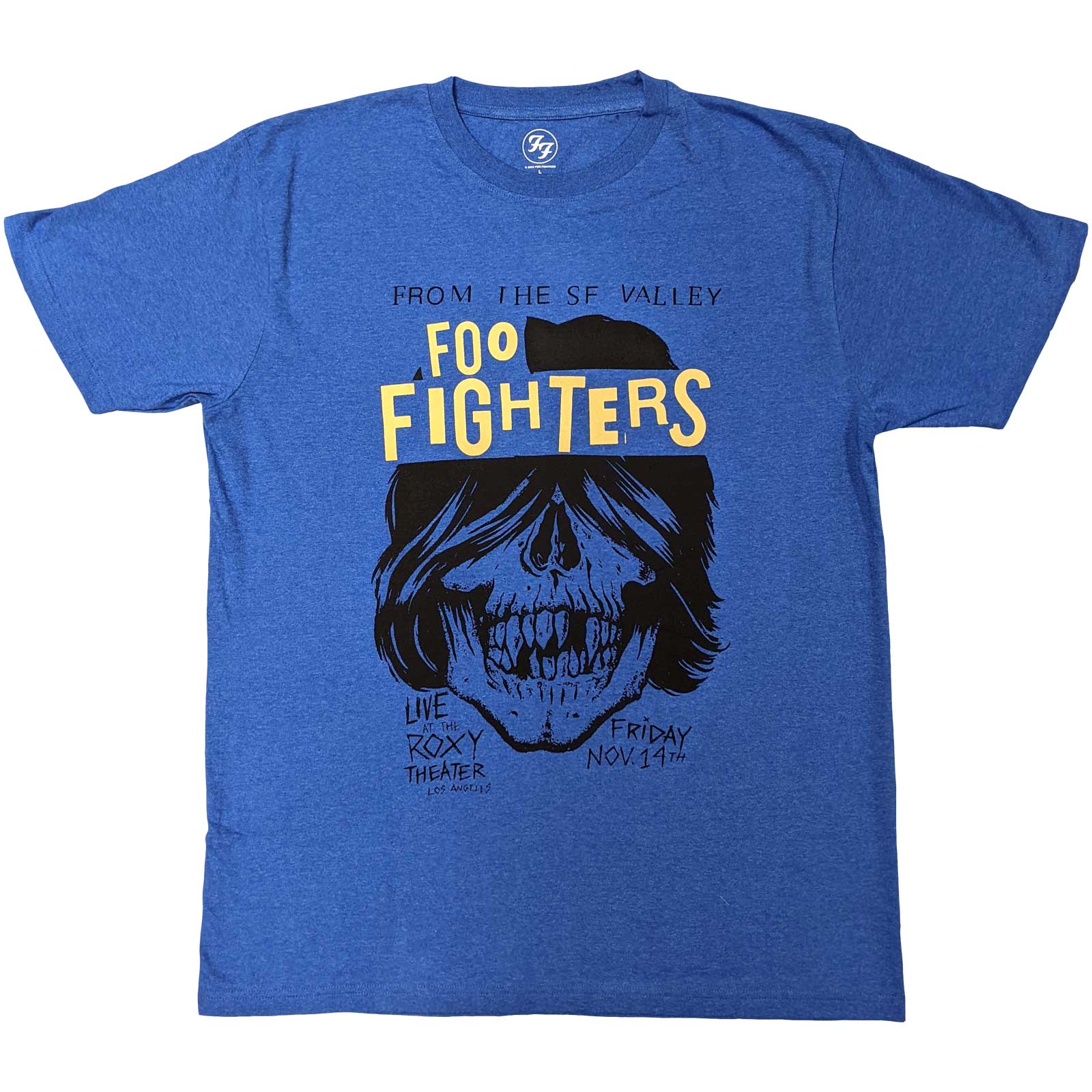 Foo Fighters tričko Roxy Flyer Modrá S