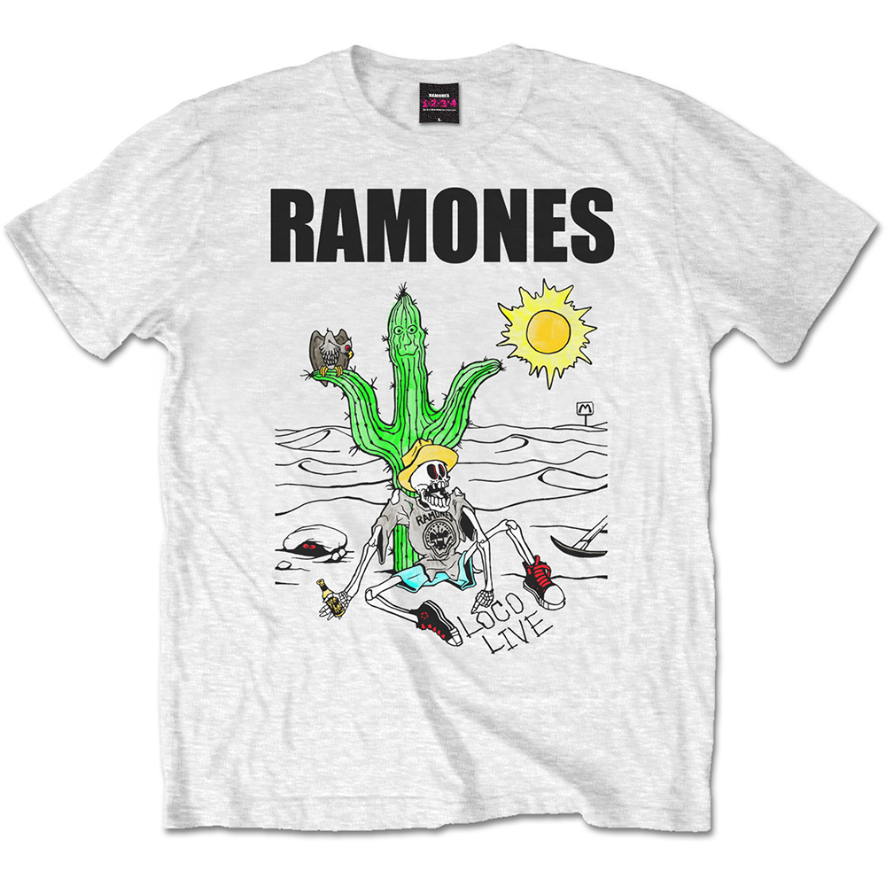Ramones tričko Loco Live Biela L