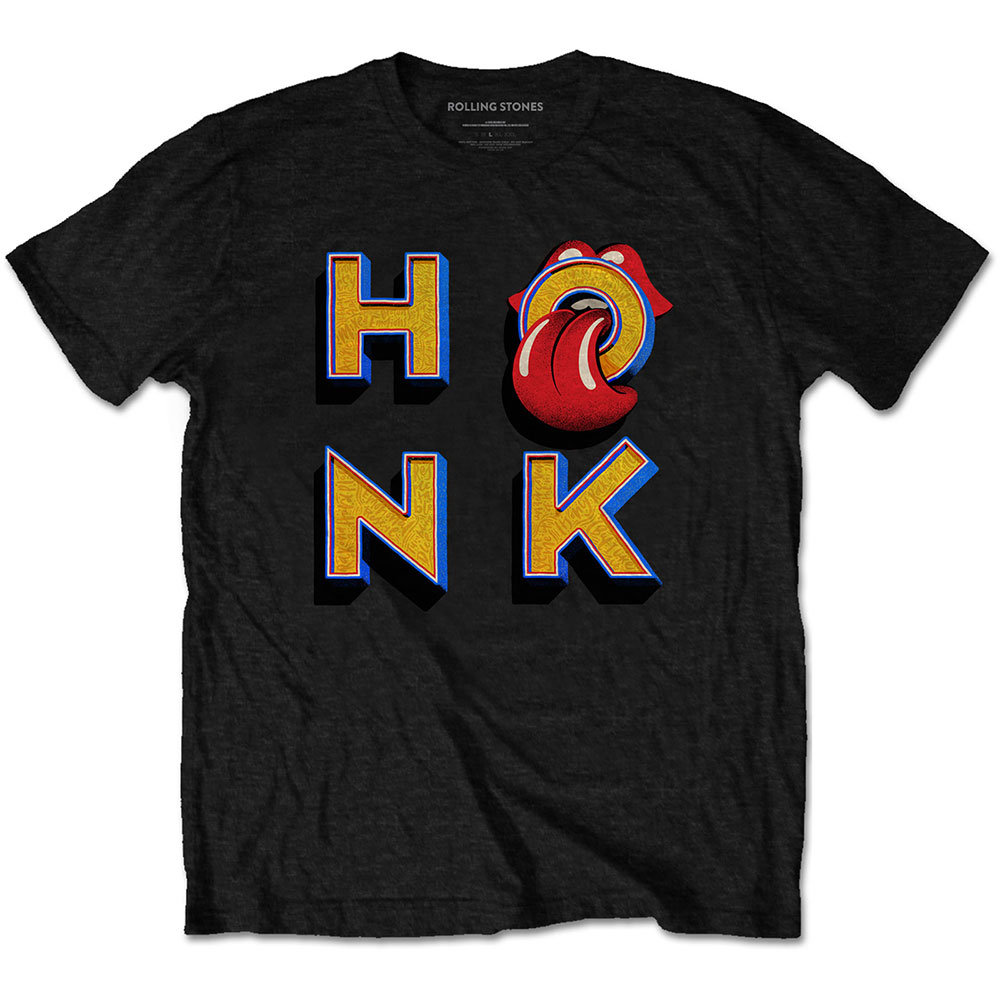 The Rolling Stones tričko Honk Letters Čierna XL