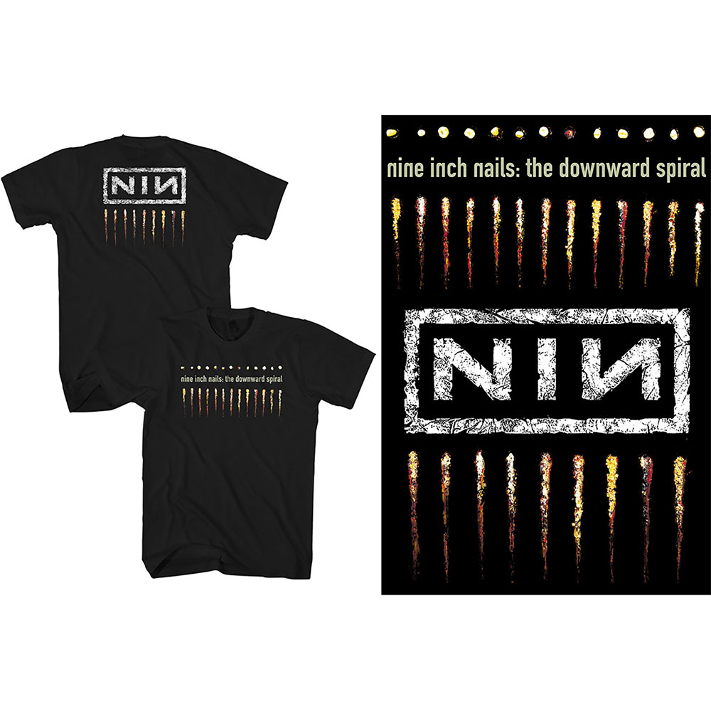 Nine Inch Nails tričko Downward Spiral Čierna M