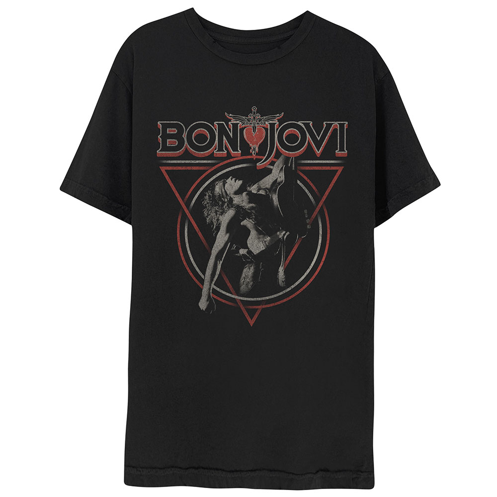 Bon Jovi tričko Triangle Overlap Čierna XL
