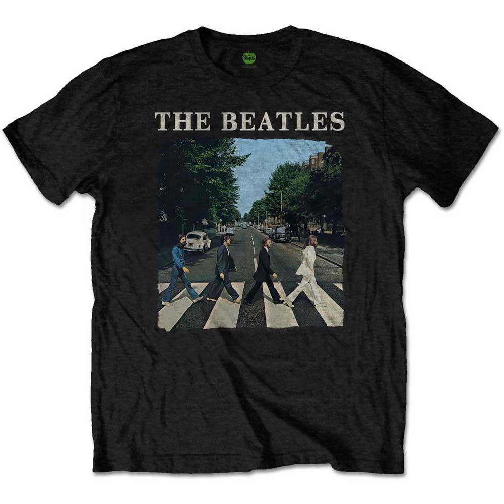 The Beatles tričko Abbey Road & Logo Čierna S