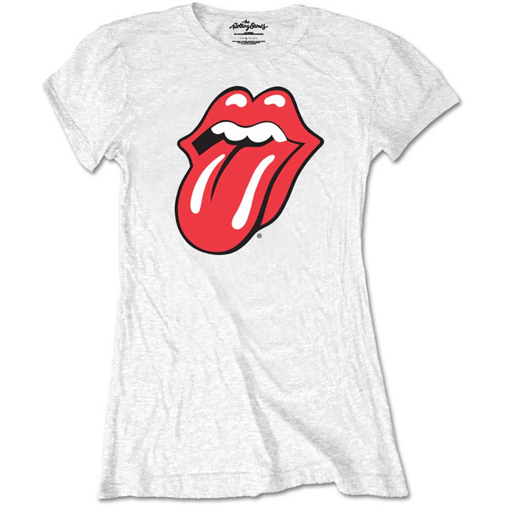 The Rolling Stones tričko Classic Tongue Biela L