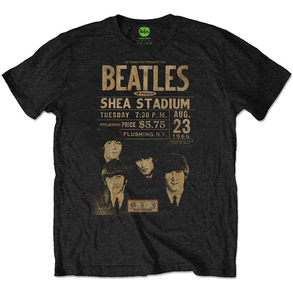 The Beatles tričko Shea \'66 Čierna M