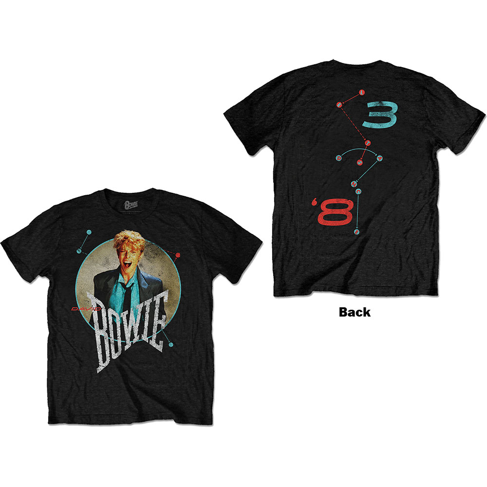 David Bowie tričko Circle Scream Čierna L