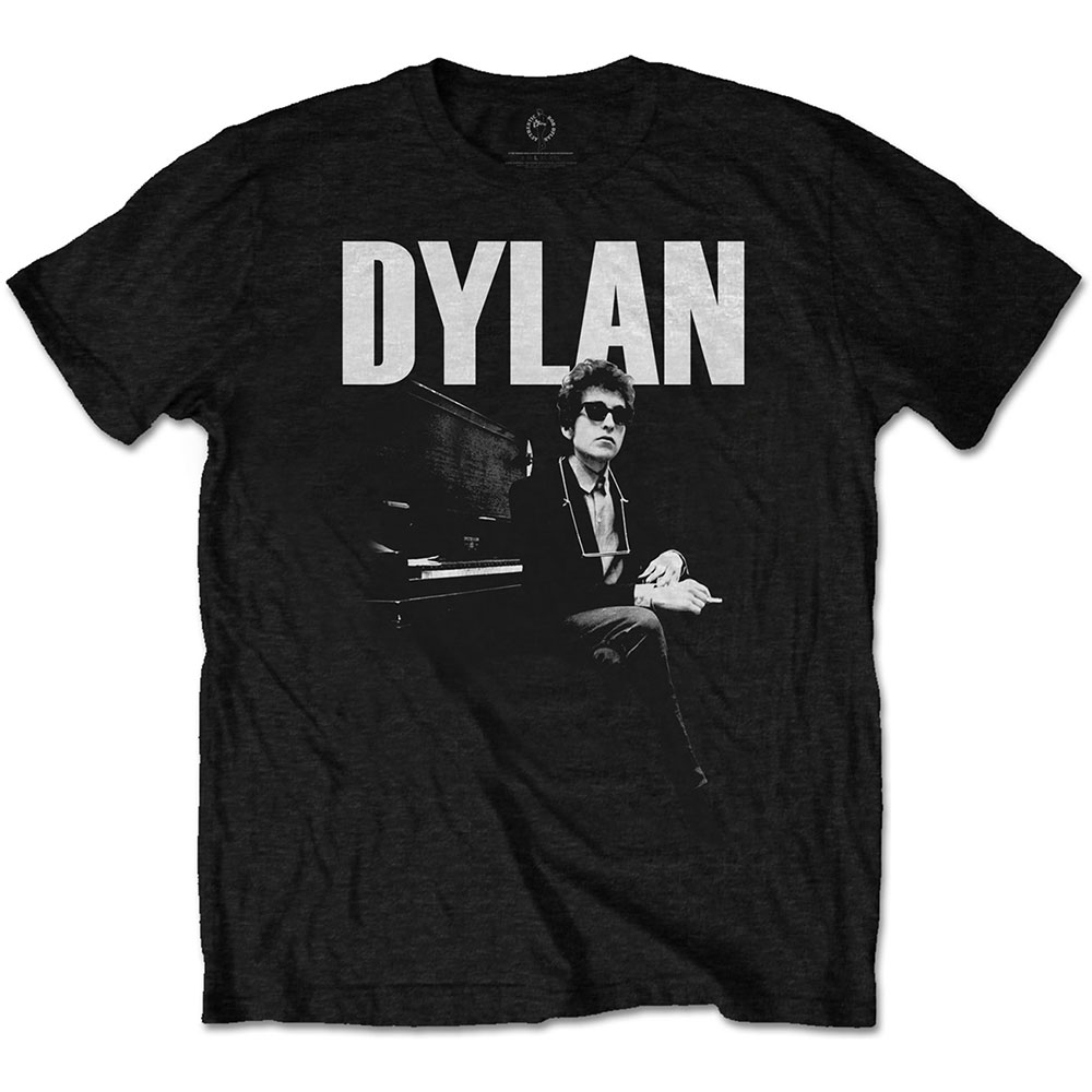 Bob Dylan tričko At Piano Čierna XXL