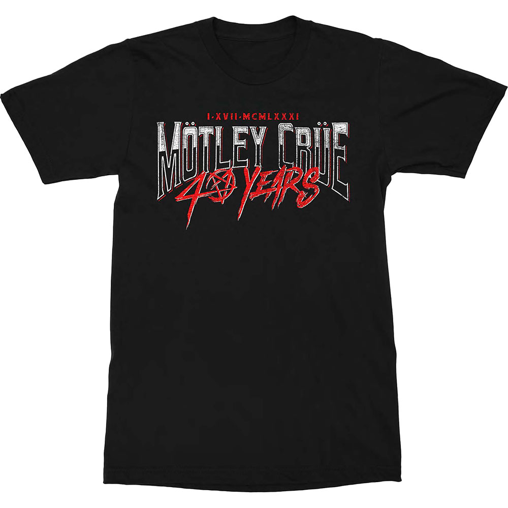 Motley Crue tričko 40 Years Čierna M