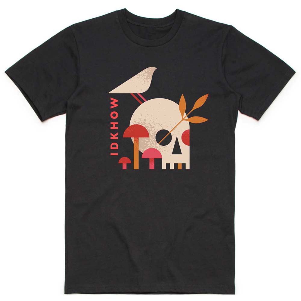 iDKHOW tričko Mushroom Skull Čierna XL