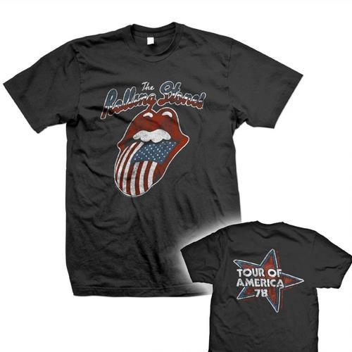 The Rolling Stones tričko Tour of America 78 Čierna XL