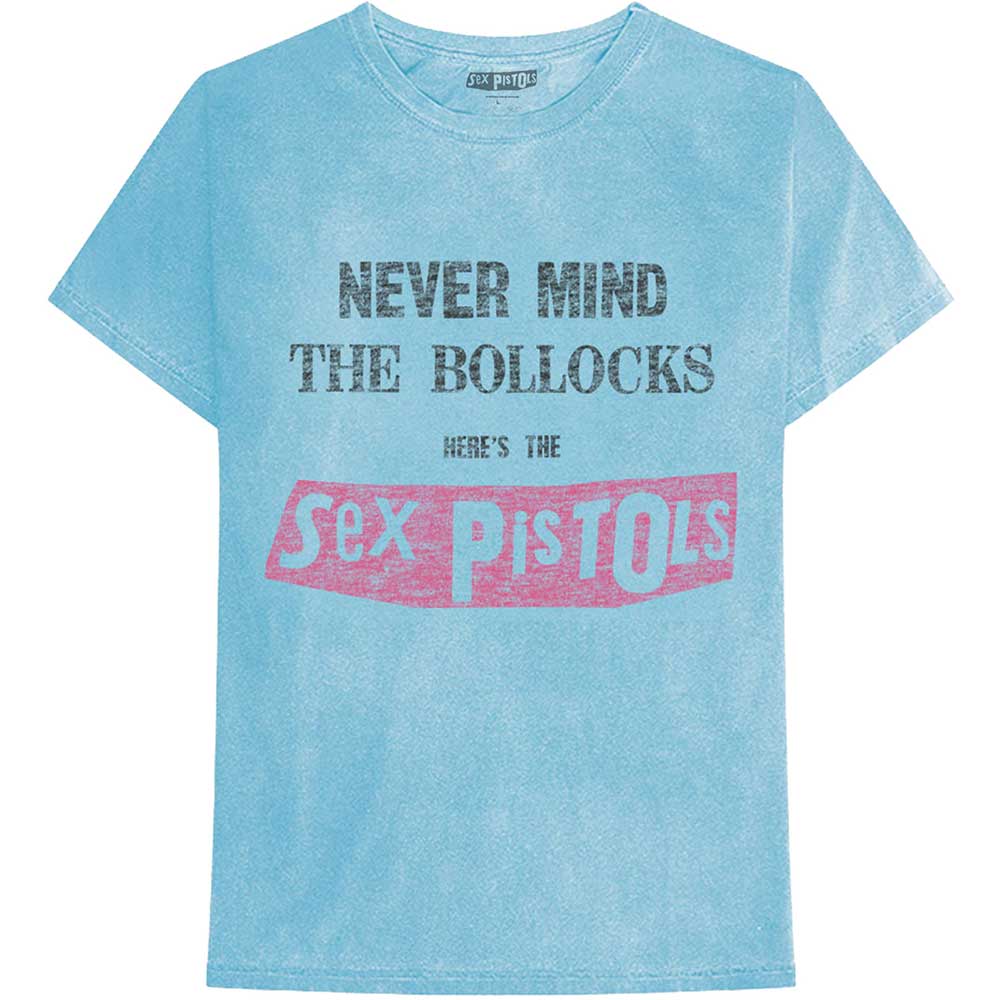 Sex Pistols tričko Never Mind the Bollocks Distressed Modrá S