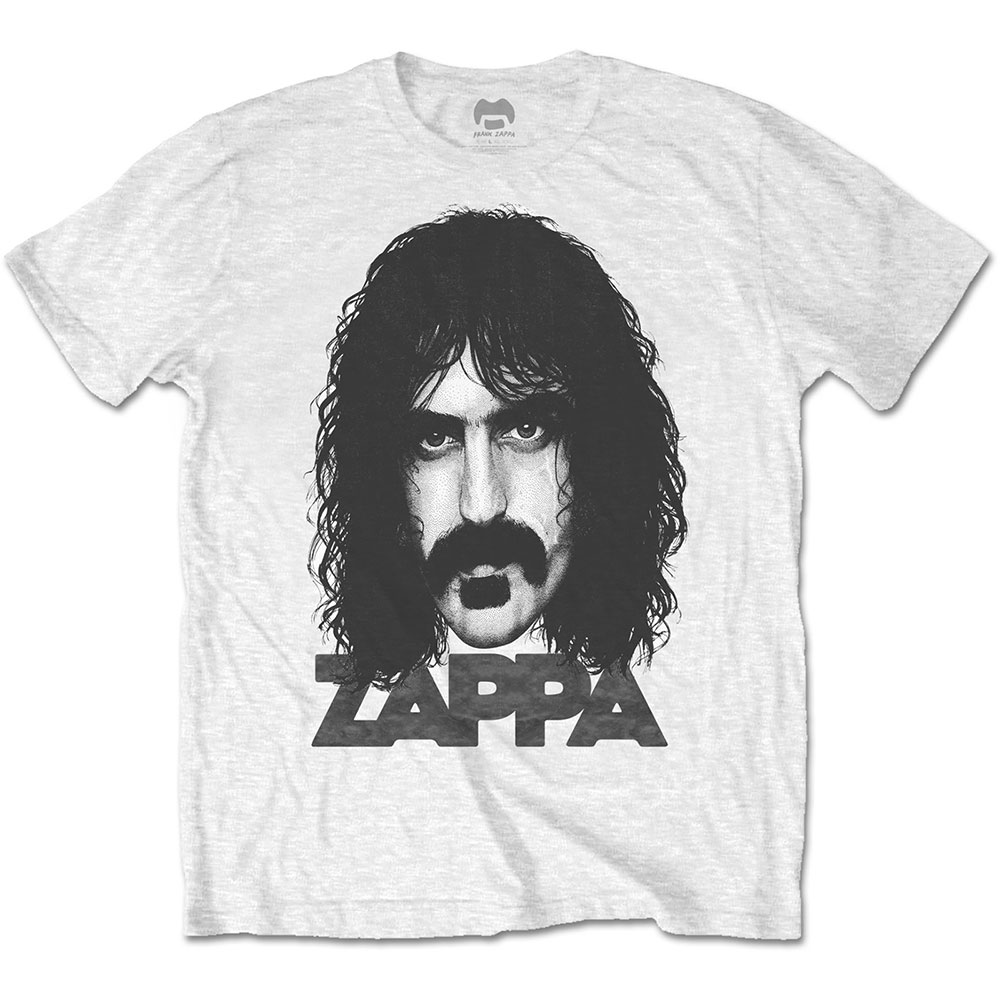 Frank Zappa tričko Big Face Biela XXL