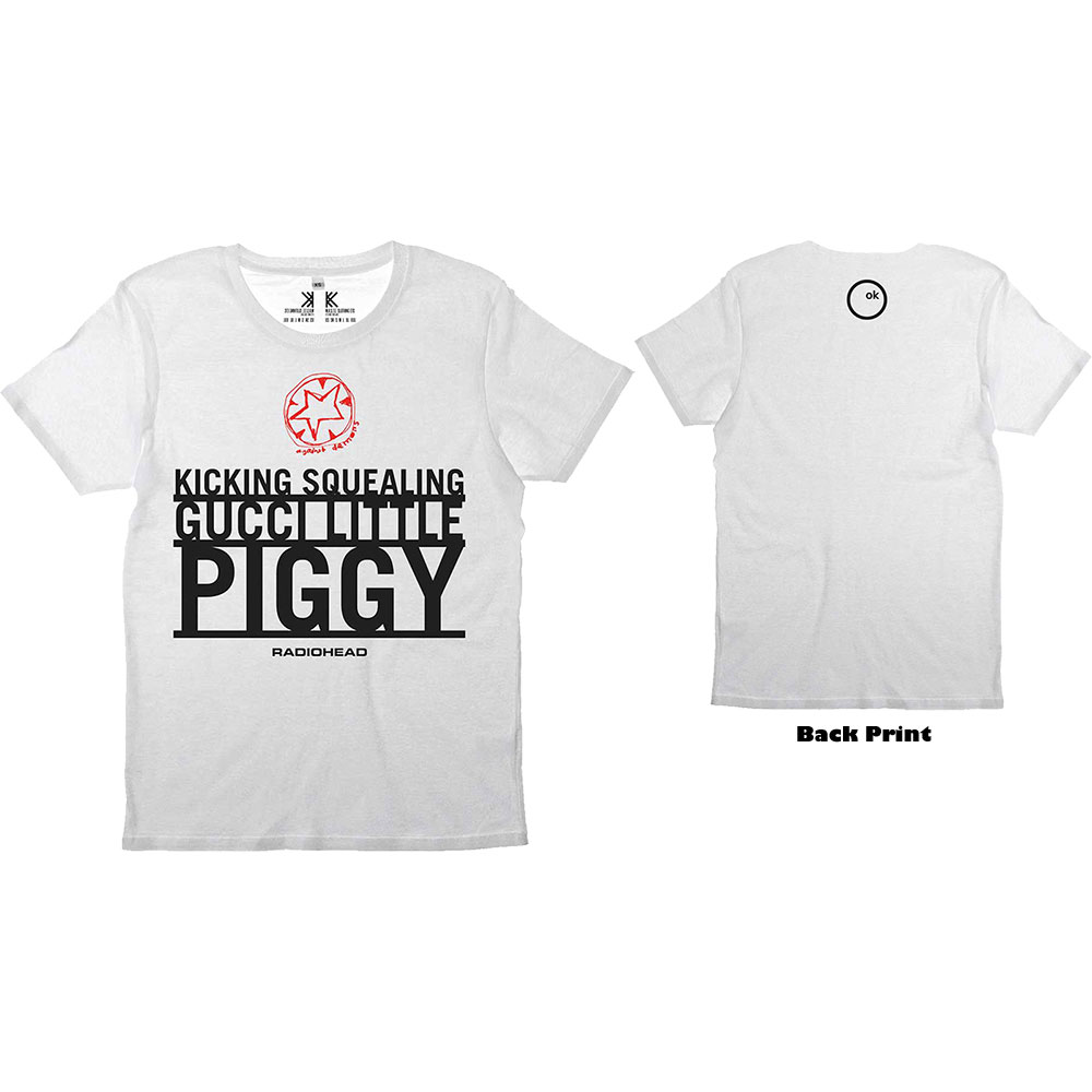 Radiohead tričko Gucci Piggy Biela M
