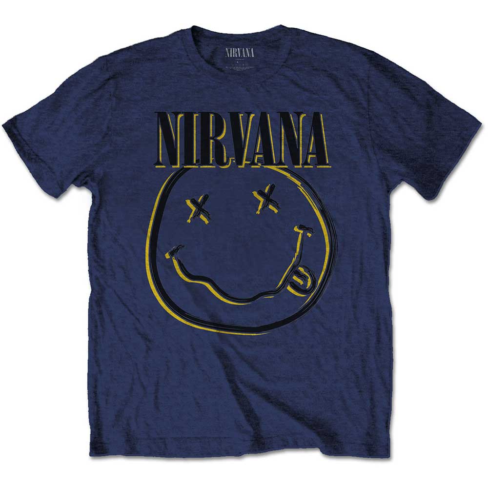 Nirvana tričko Inverse Smiley Modrá 3-4 roky