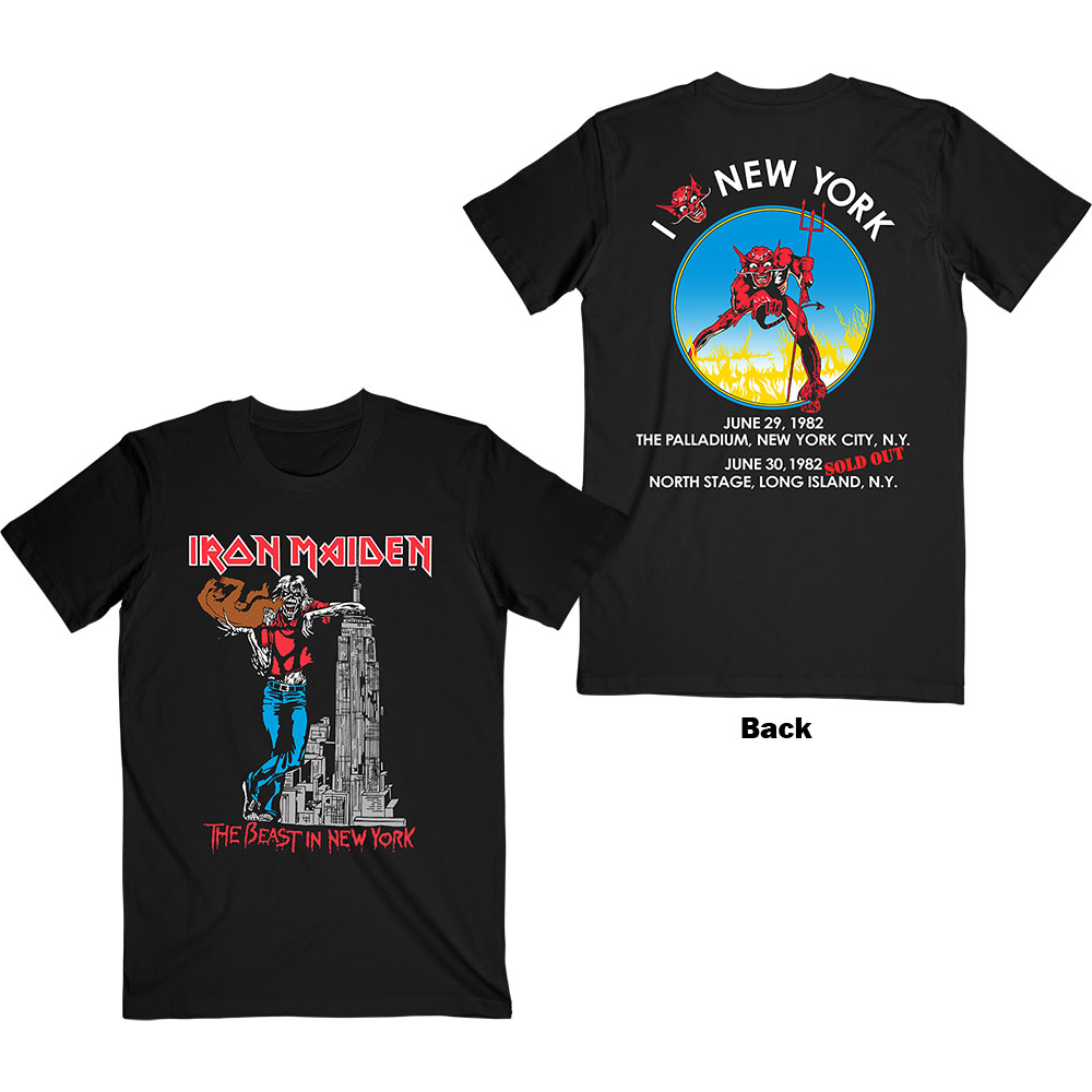 Iron Maiden tričko The Beast In New York Čierna XXL