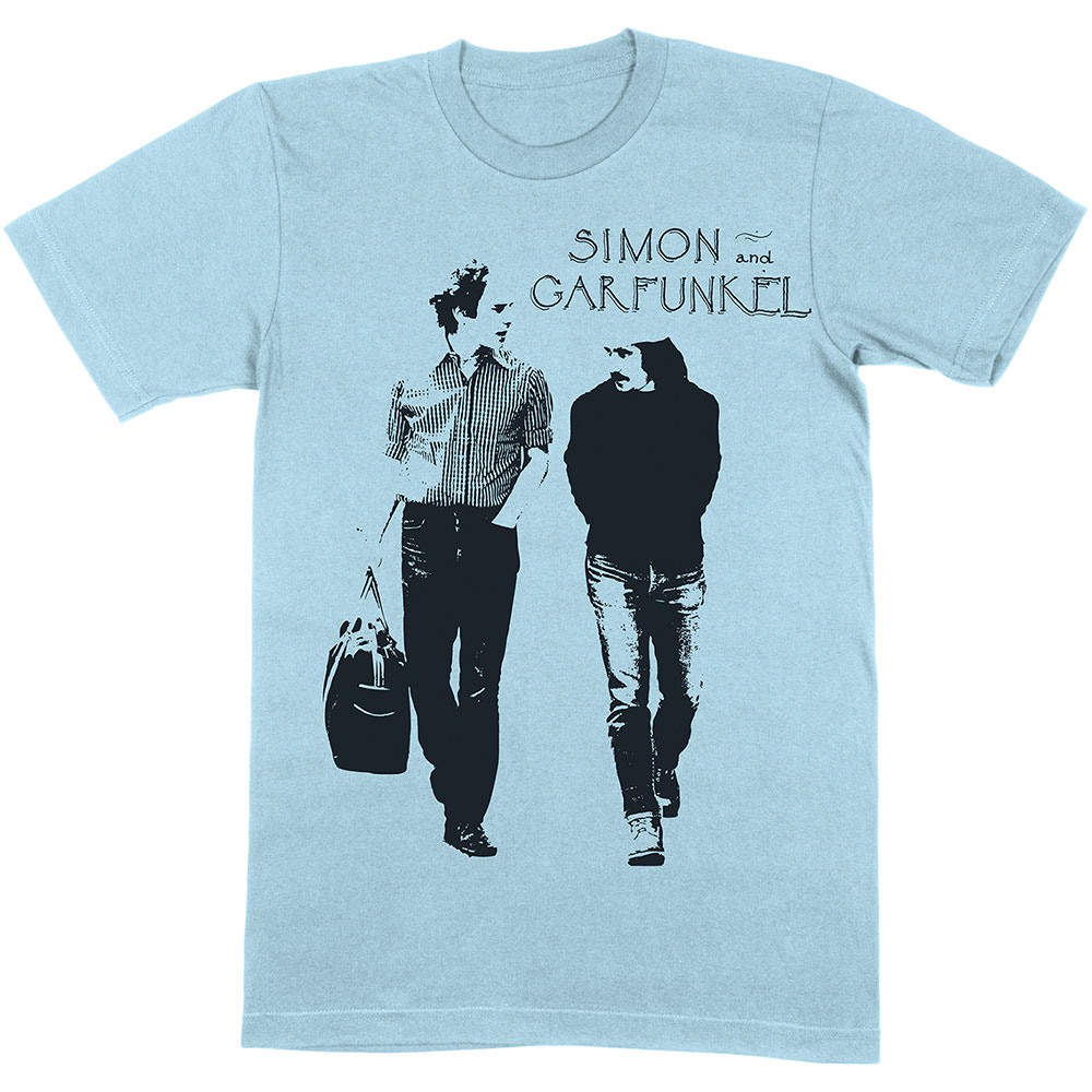 Simon & Garfunkel tričko Walking Modrá XL