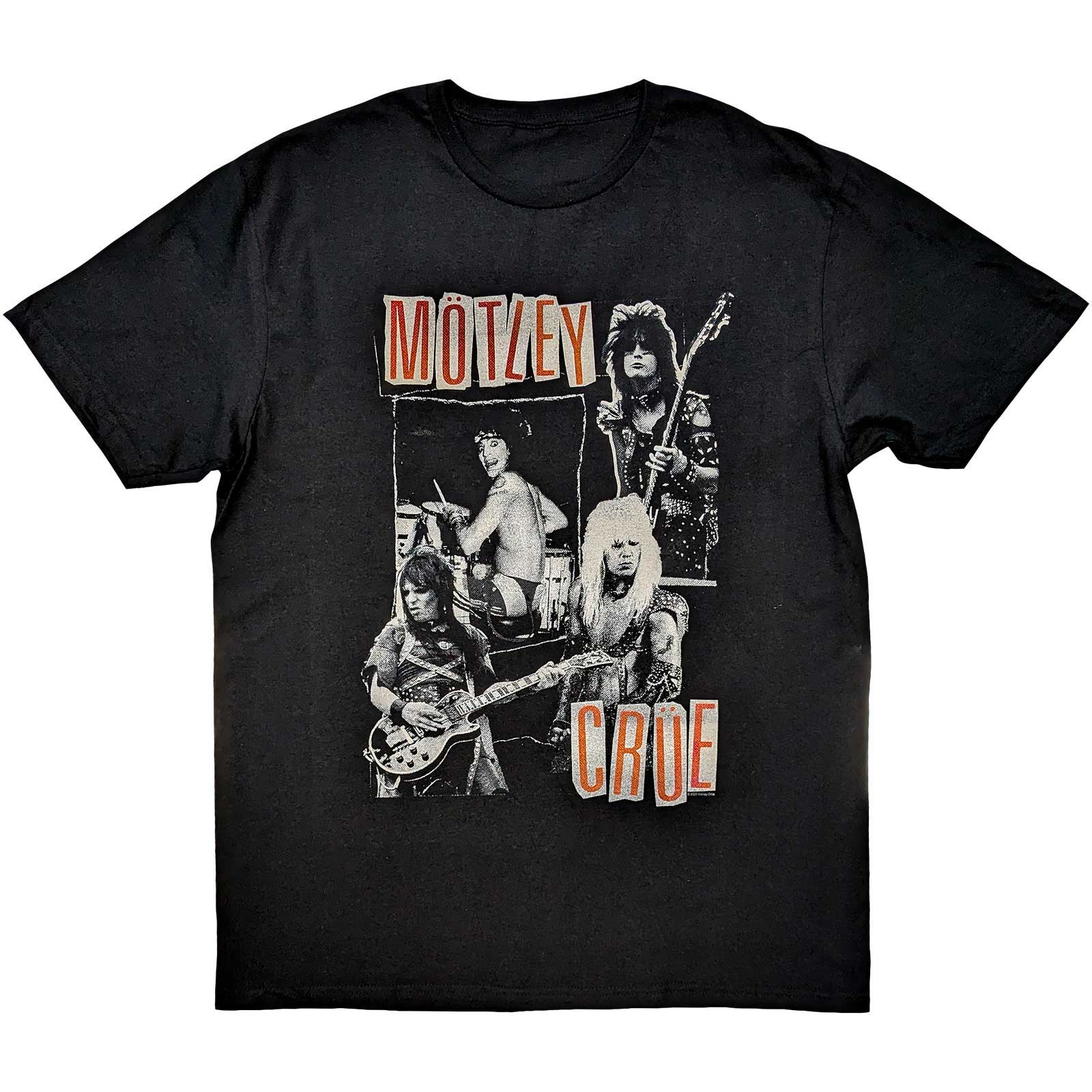 Motley Crue tričko Vintage Punk Collage Čierna XL