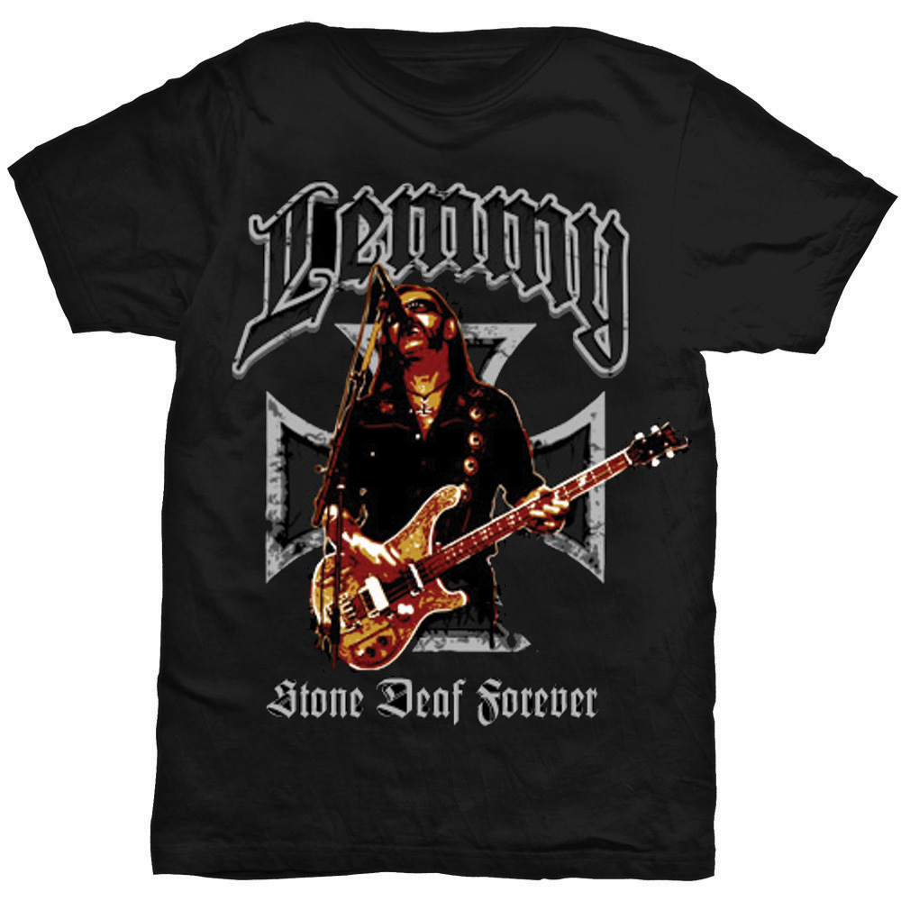 Lemmy tričko Iron Cross Stone Deaf Forever Čierna XL