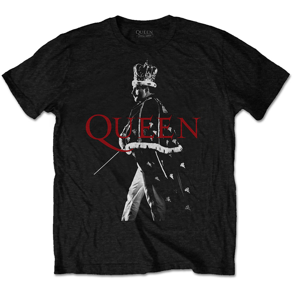 Queen tričko Freddie Crown Čierna L