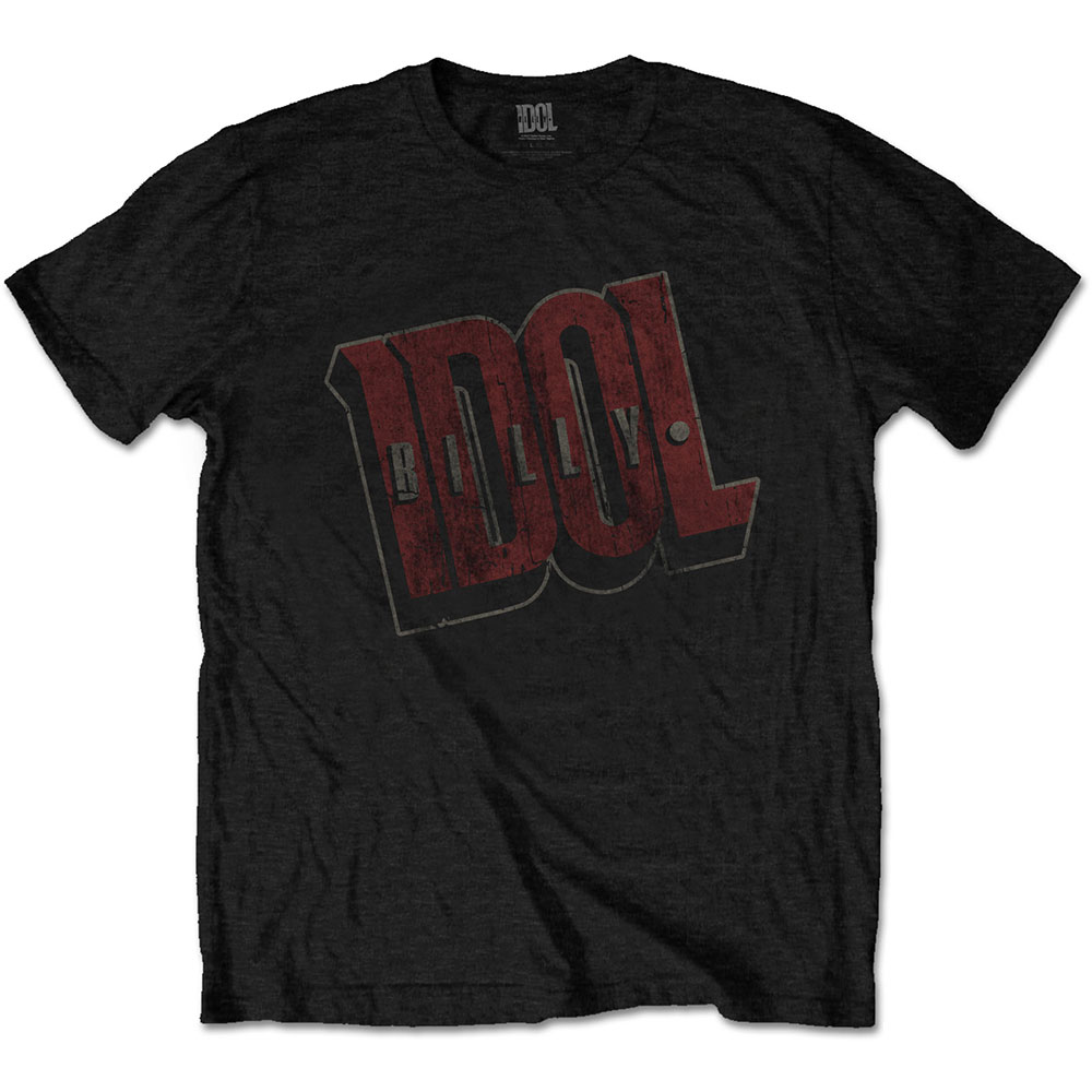 Billy Idol tričko Vintage Logo Čierna M