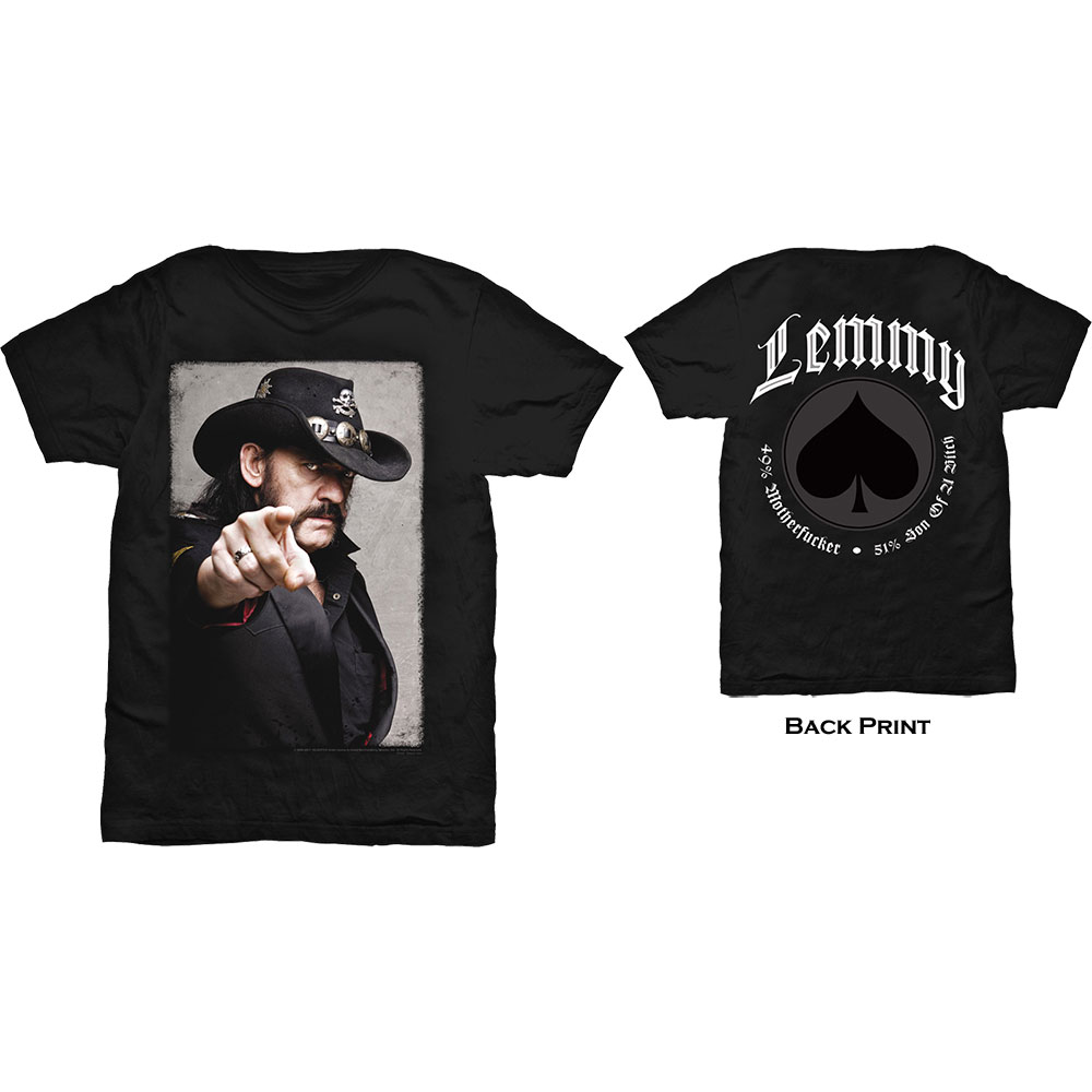 Lemmy tričko Pointing Photo Čierna L