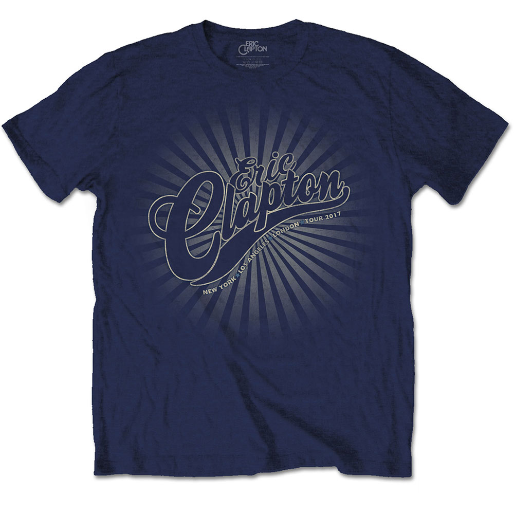 Eric Clapton tričko Logo Rays Modrá S