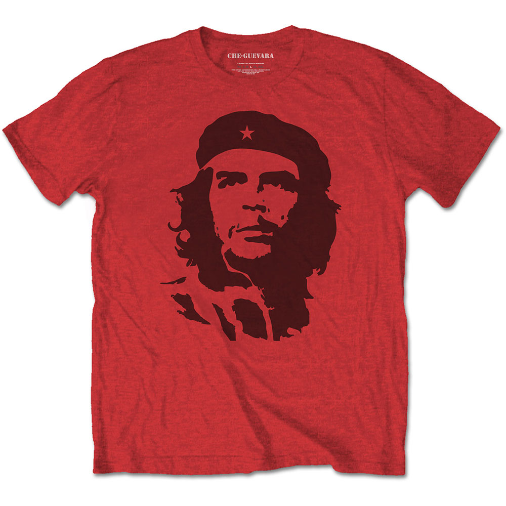 Che-Guevara tričko Black on Red Červená M