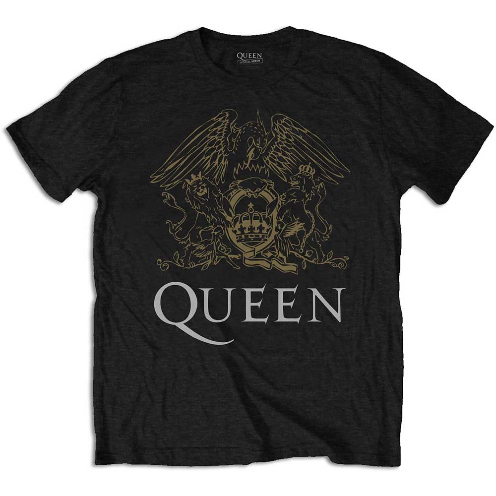 Queen tričko Crest Čierna S