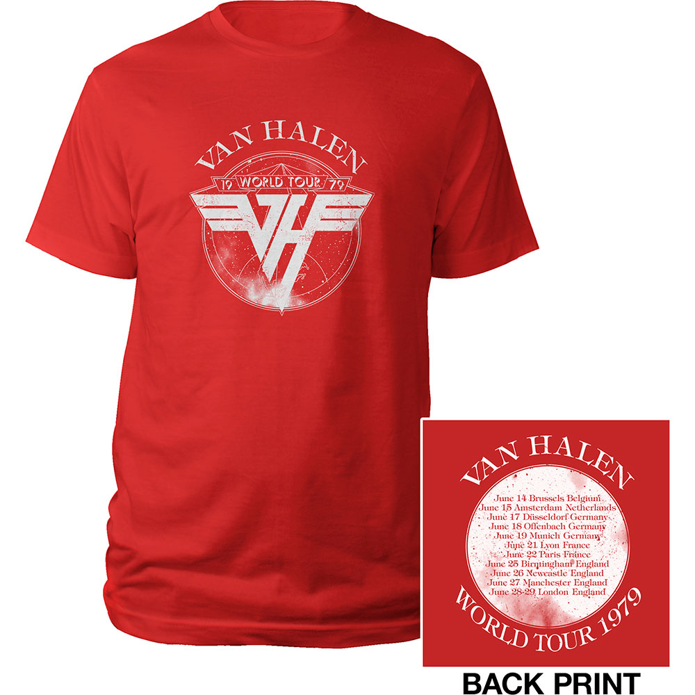 Van Halen tričko 1979 Tour Červená XL