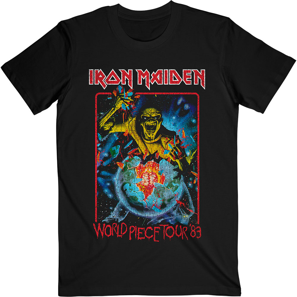 Iron Maiden tričko World Piece Tour \'84 V.1. Čierna L